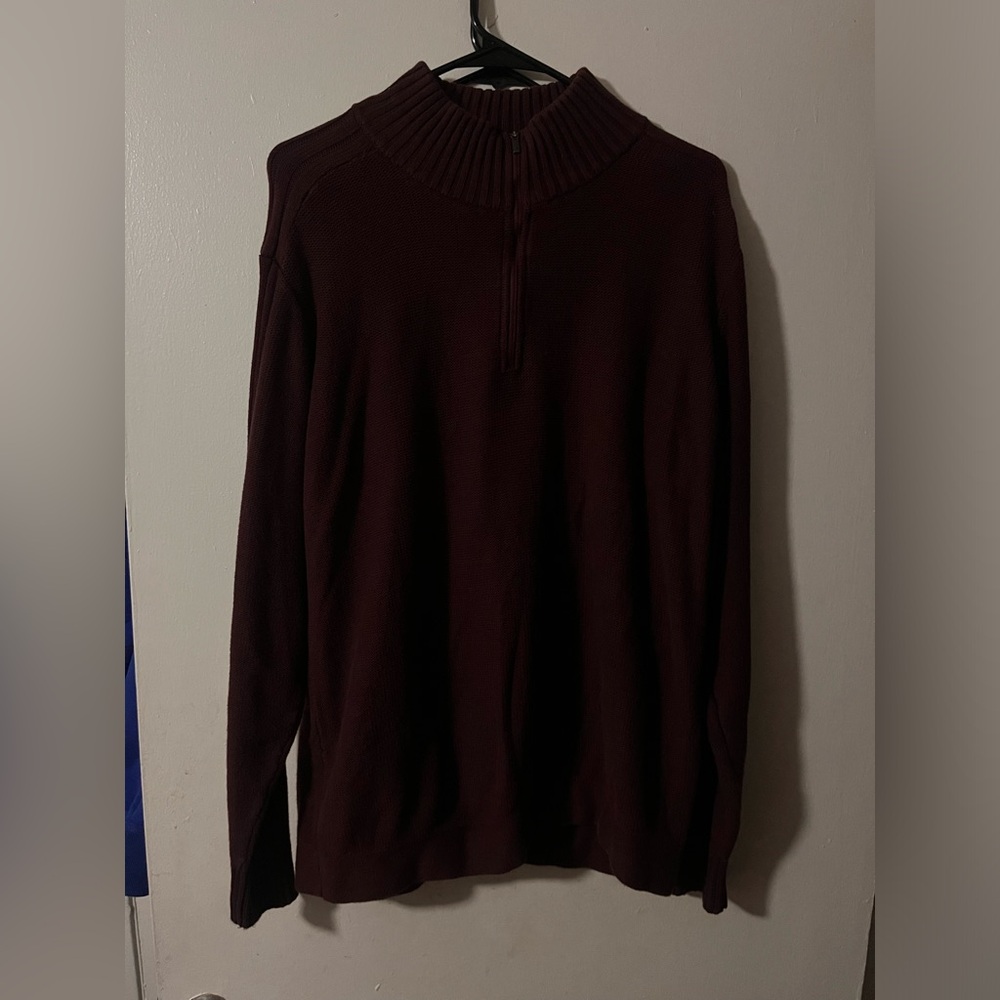 Columbia burgundy quarter zip sweater Size L